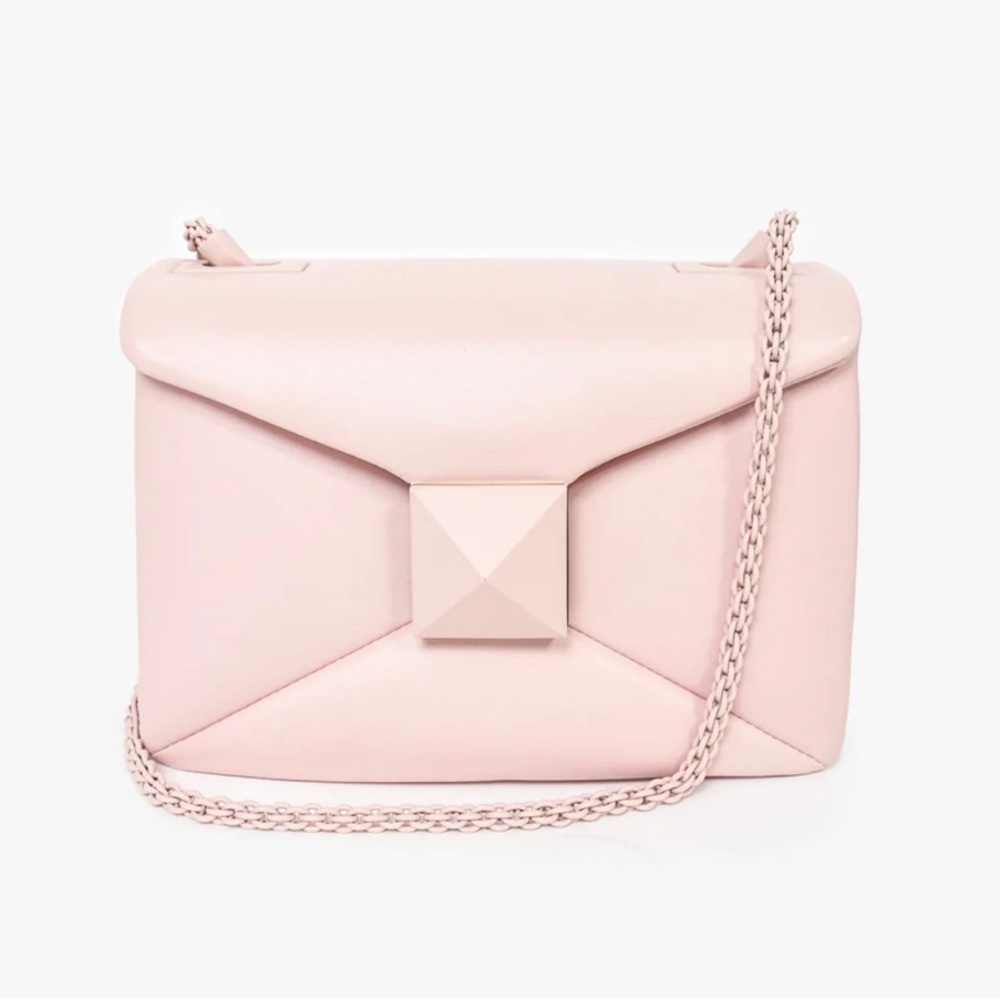 Valentino Baby Pink One Stud Flap Chain Bag